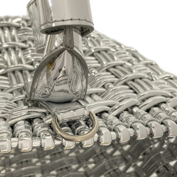 38005672 15 Balenciaga Bistro XS Basket Tote Bag Cotton Silver