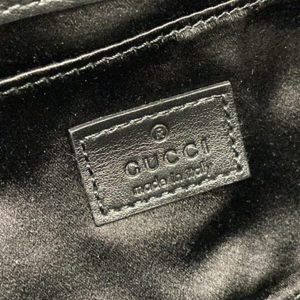 38005743 12 Gucci Horsebit Chain Medium Shoulder Bag Strap Leather Black