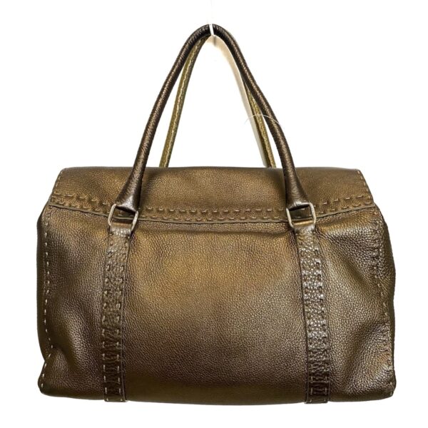 38006781 3 Fendi Selleria Linda Bag Handbag Leather Bronze