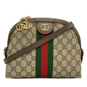 38007628 1 Gucci GG Tote Bag Shoulder Leather Khaki Beige Pink