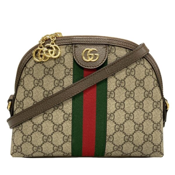 38007628 1 Gucci Ophidia Shoulder Bag Leather Beige Brown Multi