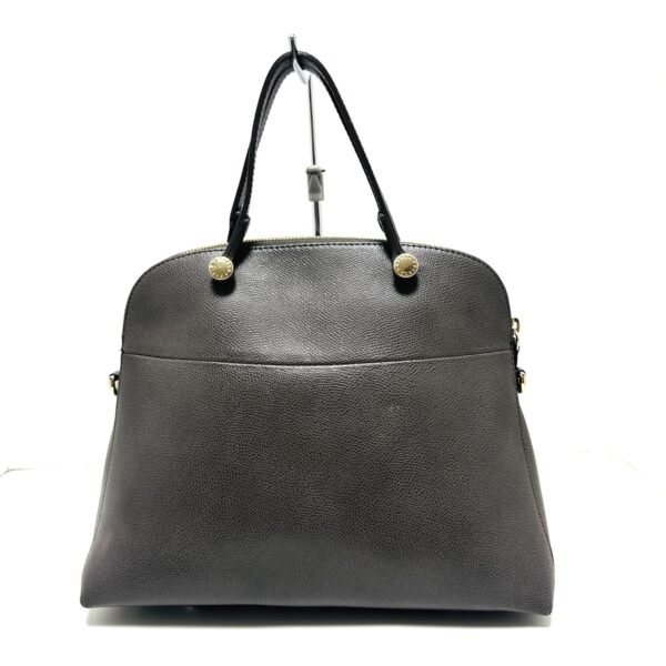 38007838 3 Furla Piper Handbag Leather Dark Gray