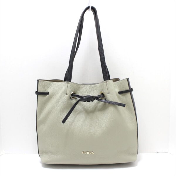 38007859 1 Furla Costanza Tote Bag Leather Green Black