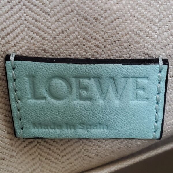 38008322 7 Loewe T Pouch Repeat Clutch Bag Embossed Leather Green