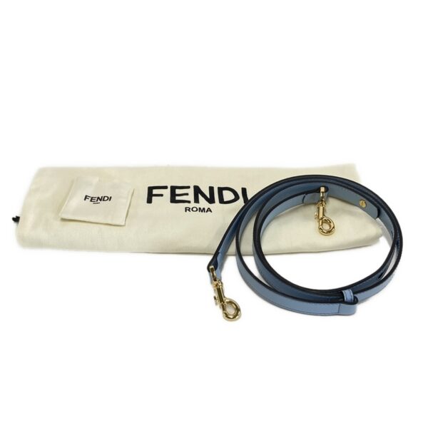 38008326 11 Fendi Mini Visible Handbag Leather Blue