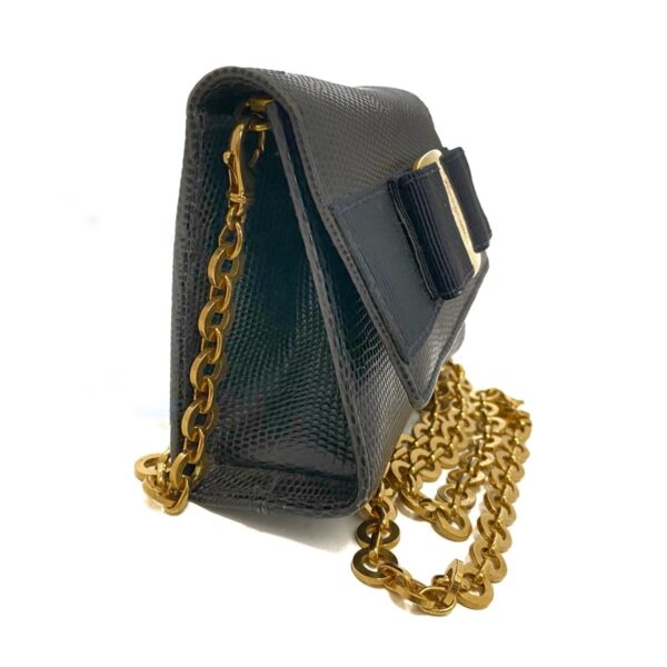 38008492 2 Salvatore Ferragamo Vara Chain Shoulder Mini Bag Leather Black