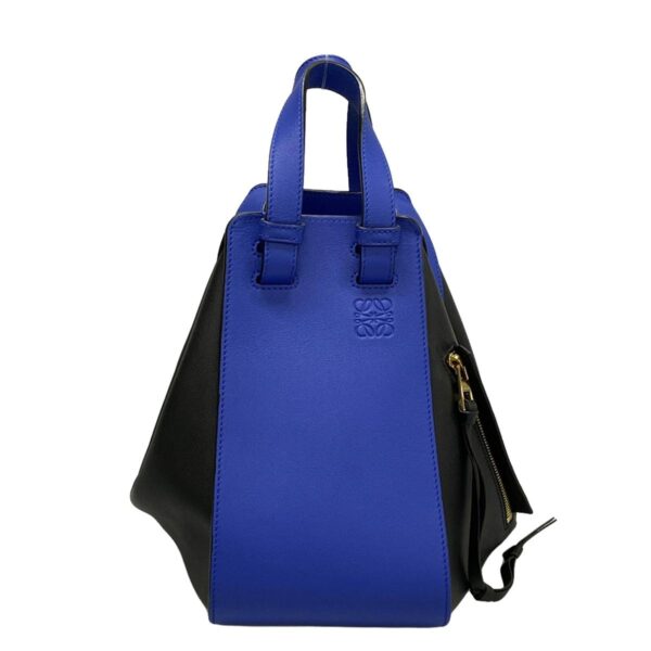 38009937 1 Loewe Hammock Small Handbag Bicolor Leather Blue Black