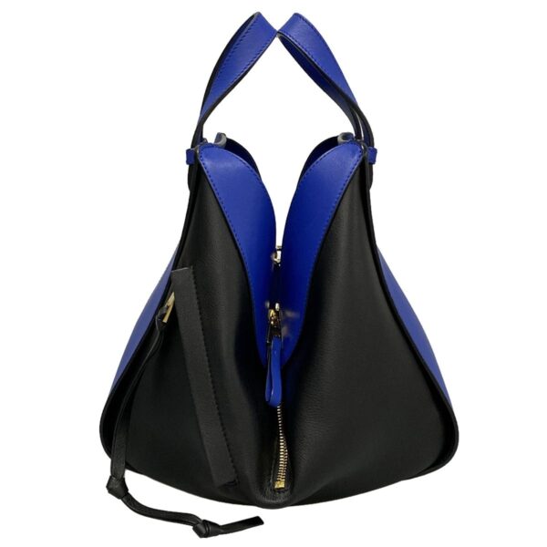 38009937 4 Loewe Hammock Small Handbag Bicolor Leather Blue Black