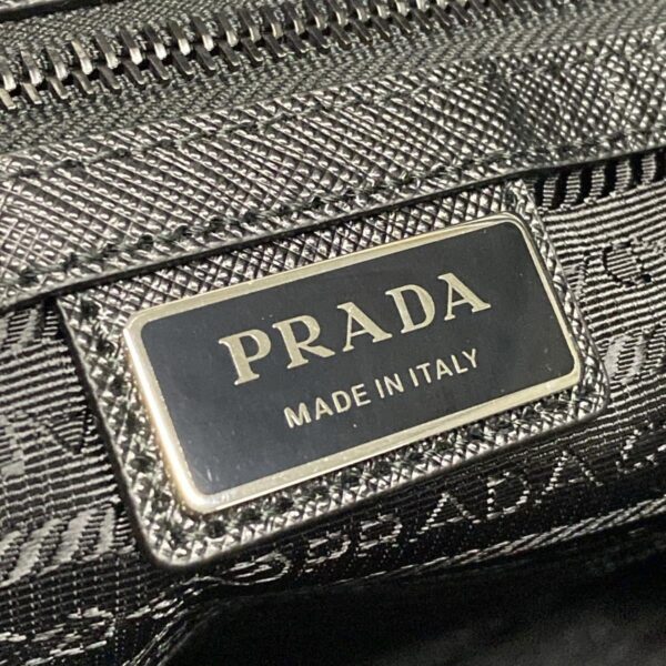 38010849 12 Prada Handbag Re Nylon Leather Black