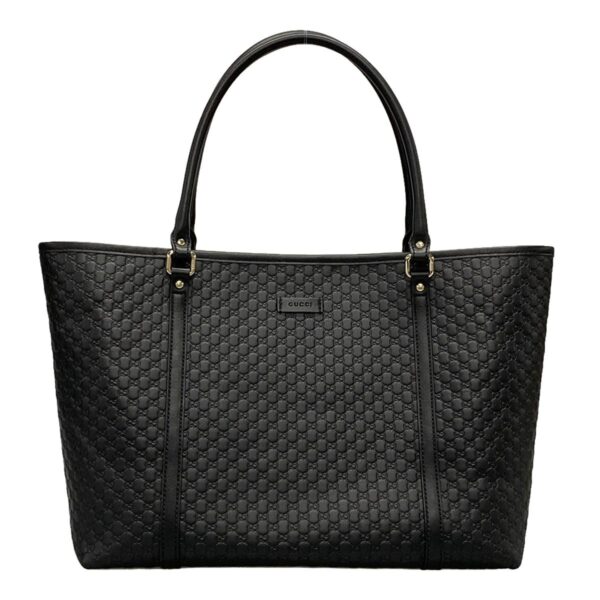 38010850 1 Gucci Micro Guccisima Tote Bag Leather Black