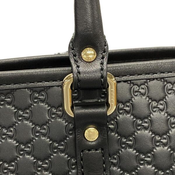 38010850 15 Gucci Micro Guccisima Tote Bag Leather Black