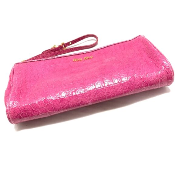 38011783 3 Miu Miu Pouch Embossed Pink Leather