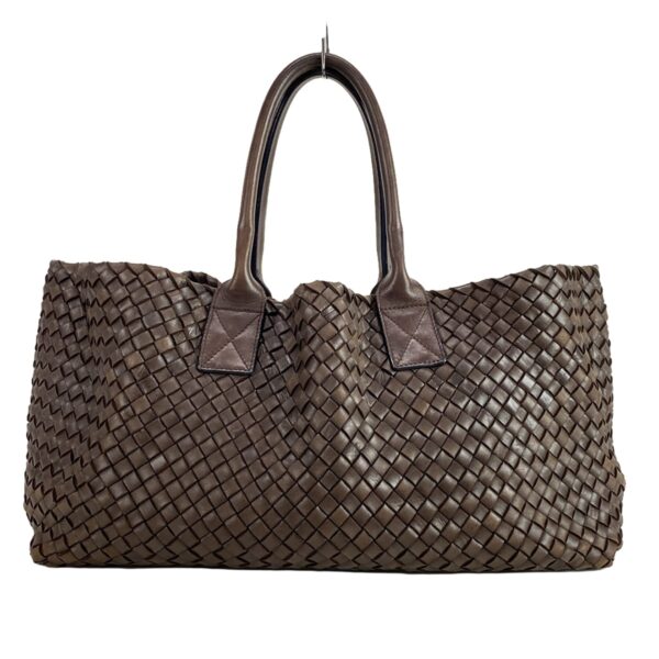 38011905 1 Bottega Veneta Hippo MM Tote Bag Leather Brown