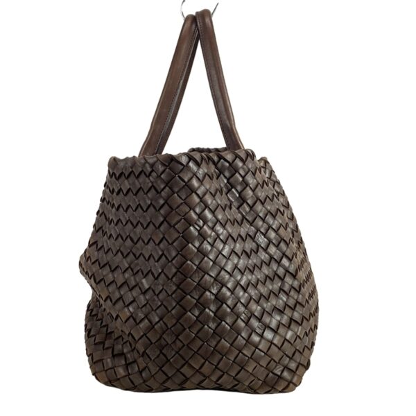 38011905 2 Bottega Veneta Hippo MM Tote Bag Leather Brown