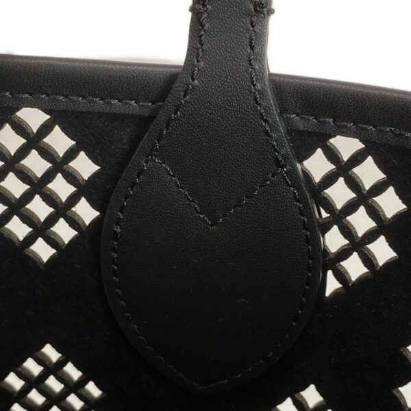 38014068 16 Gucci Small Tote Bag Diamond Cutout Leather Black