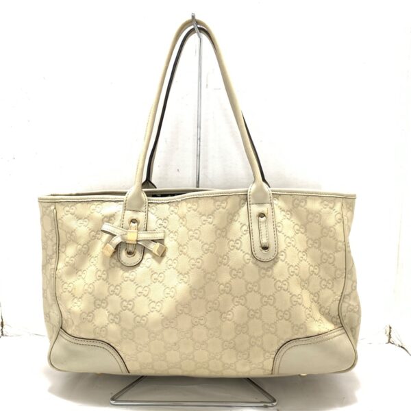 38015902 1 Gucci Princy Tote Bag Leather Beige