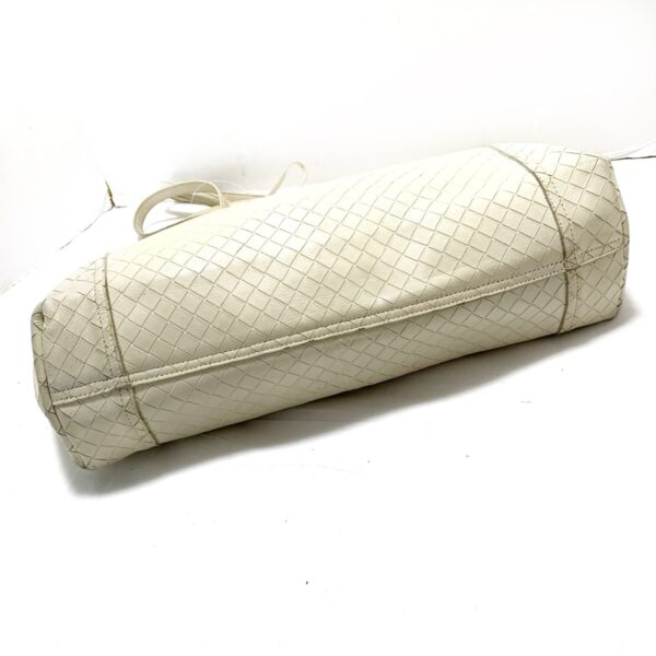 38015903 4 Bottega Veneta Intreccio Mirage Tote Bag Embossed Leather Ivory