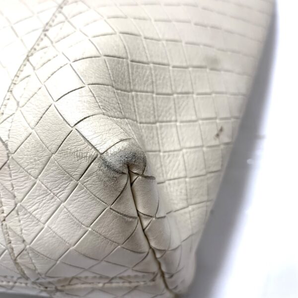 38015903 5 Bottega Veneta Intreccio Mirage Tote Bag Embossed Leather Ivory