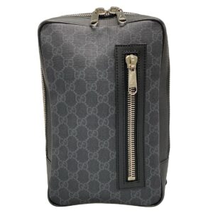 38017207 1 Gucci Key Case Sherry Line Black Silver