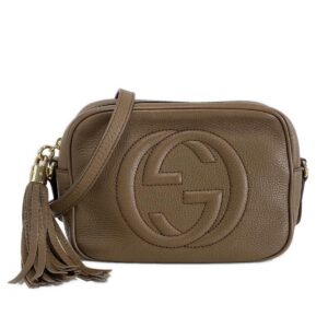 38017446 1 GUCCI Waist Bag Leather Beige