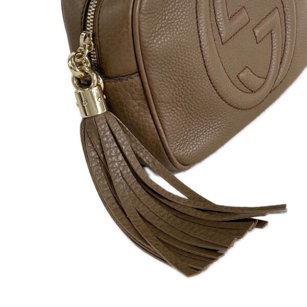 38017446 17 Gucci Soho Shoulder Bag Tassel Leather Brown