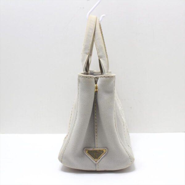 38017619 2 Prada Canapa Tote Bag Leather Nube Light Gray