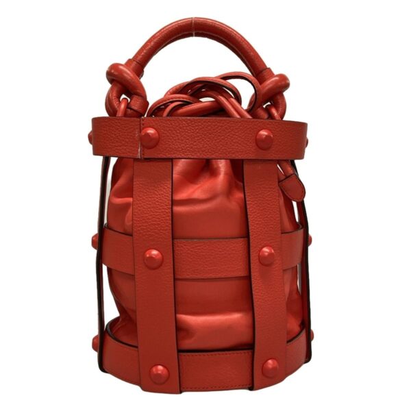 38018442 3 Salvatore Ferragamo Cage Bag Handbag Drawstring Leather Red