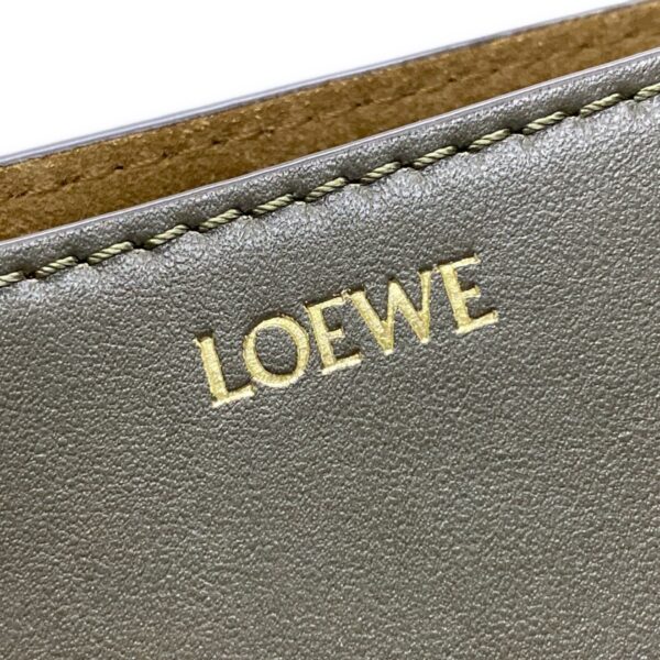 38019888 12 Loewe Puzzle Fold Mini Tote Bag Leather Khaki