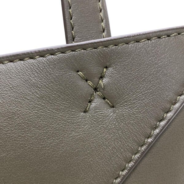 38019888 15 Loewe Puzzle Fold Mini Tote Bag Leather Khaki