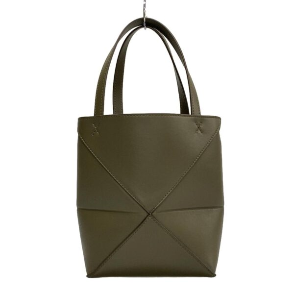 38019888 3 Loewe Puzzle Fold Mini Tote Bag Leather Khaki