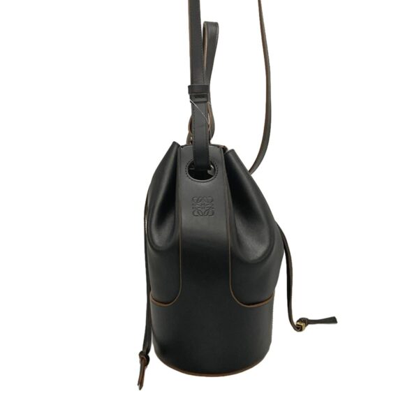 38020912 4 Loewe Balloon Medium Shoulder Bag Drawstring Leather Black