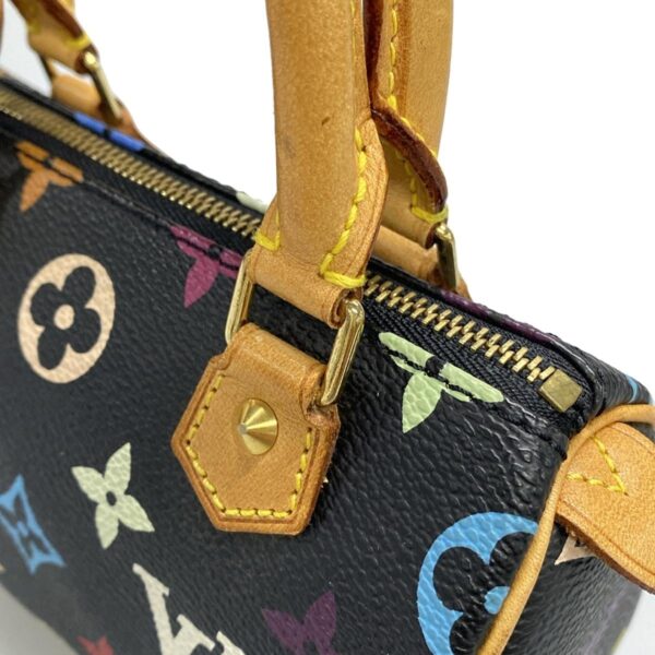 38021473 17 Louis Vuitton Mini Speedy Handbag Leather Noir