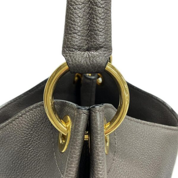 38021502 15 Prada Shoulder Bag Leather Tag Leather Dark Gray