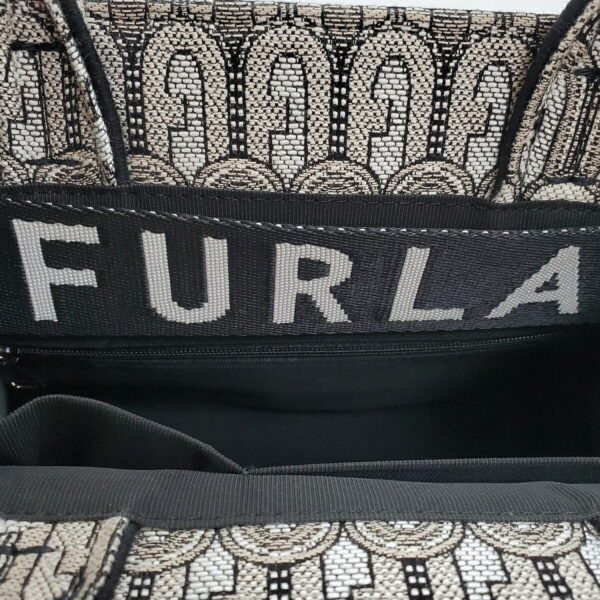 38021559 8 Furla Tote Bag Leather Gray Beige Black Multi