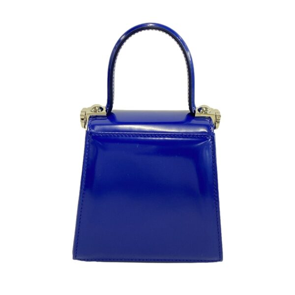 38023171 3 Salvatore Ferragamo Gancini Top Handle Mini Bag Leather Blue