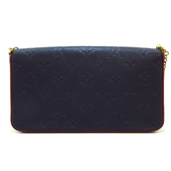 38023187 2 Louis Vuitton Pochette Felice Chain Wallet Leather Marine Rouge