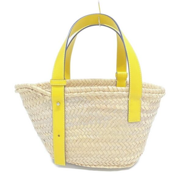 38029135 3 Loewe Basket Tote Bag Leather Beige Yellow