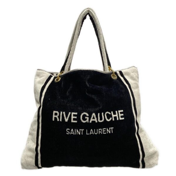 38033982 1 Saint Laurent Paris Rive Gauche Towel Tote Bag Tote Bag Black White