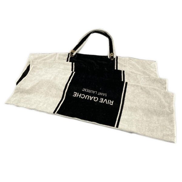 38033982 20 Saint Laurent Paris Rive Gauche Towel Tote Bag Tote Bag Black White