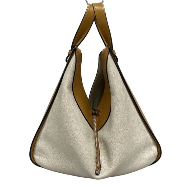 38036878 4 Loewe Hammock Medium Handbag Bicolor Leather Light Brown Ivory