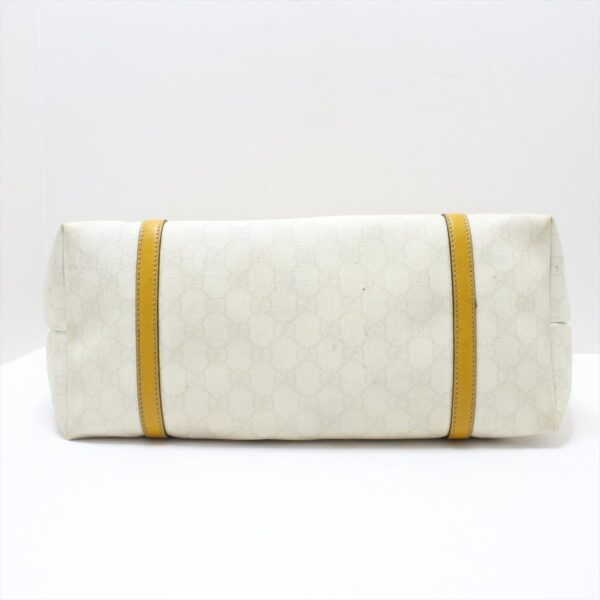 38037182 4 Gucci GG Plus GG Supreme Tote Bag Leather Ivory Light Gray Yellow