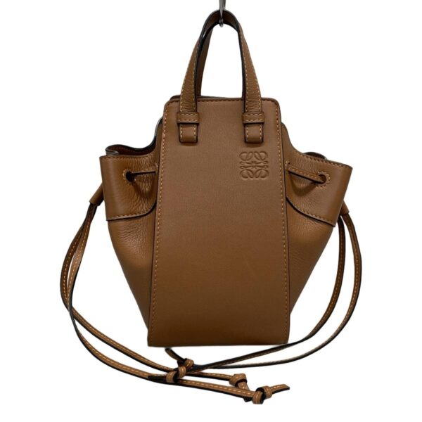 38037953 1 Loewe Hammock Drawstring Mini Handbag Leather Tan