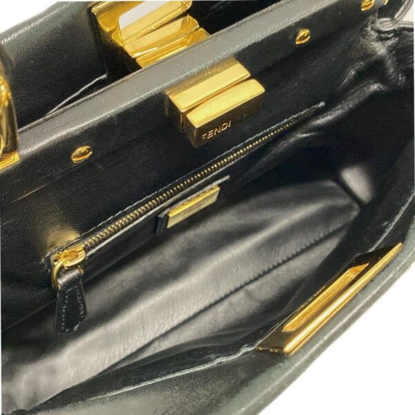 38038518 10 Fendi Peekaboo Iconic Small Handbag Leather Black