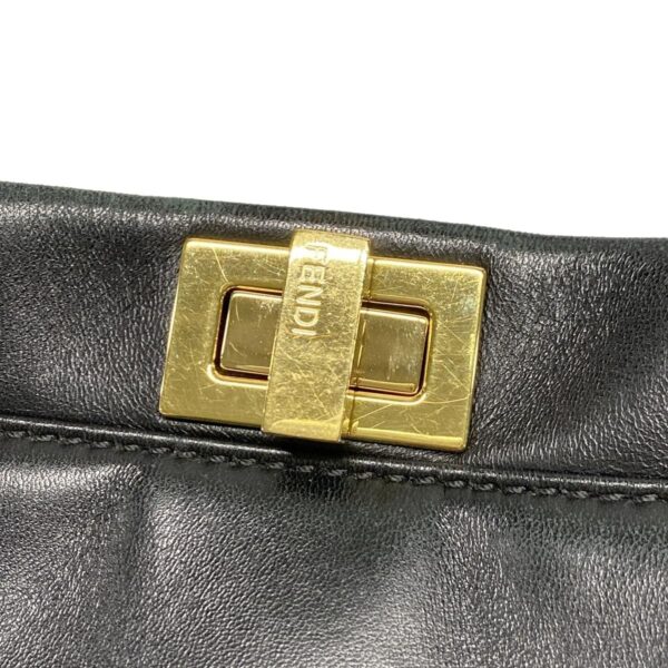 38038518 17 Fendi Peekaboo Iconic Small Handbag Leather Black