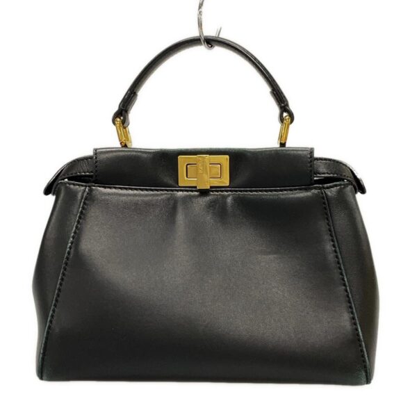 38038518 3 Fendi Peekaboo Iconic Small Handbag Leather Black