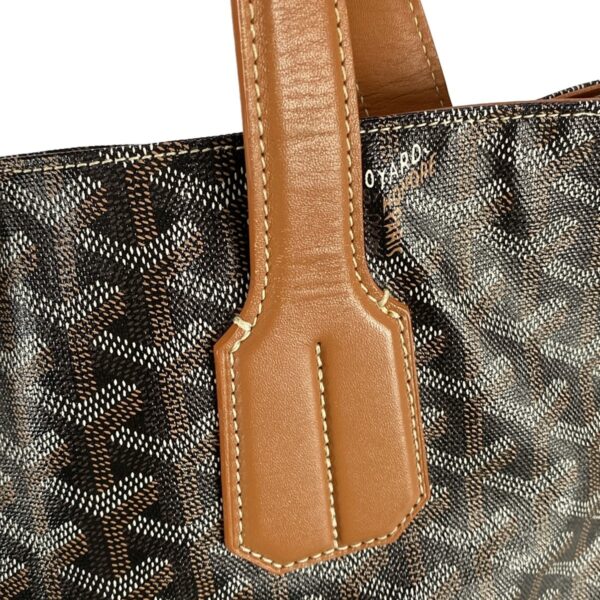 38038839 16 Goyard Sac Voltaire Tote Bag Black Brown White Leather