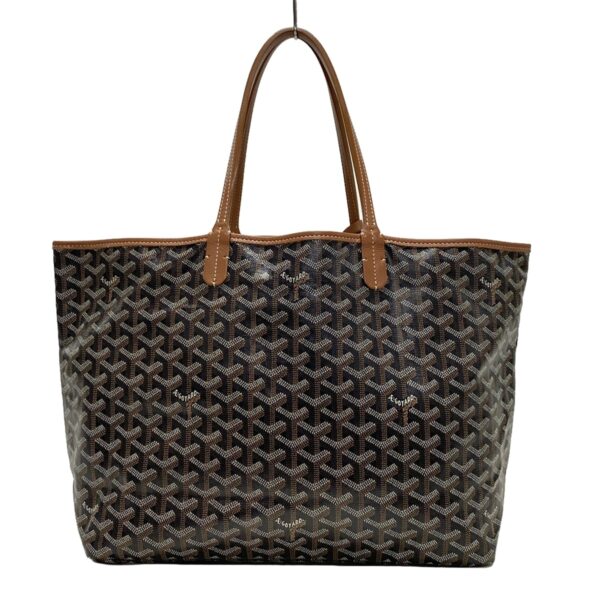 38038914 1 Goyard Saint Louis PM Tote Bag Black Brown White Leather