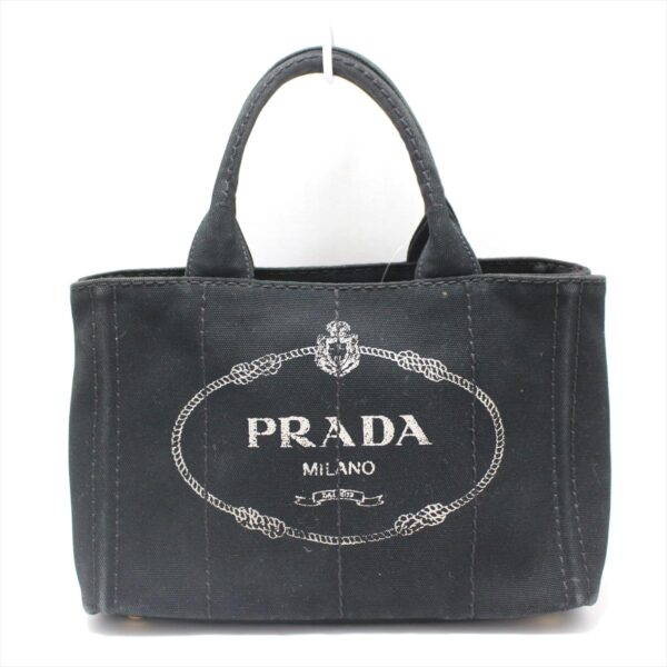 38041826 1 Prada Canapa Tote Bag Black White