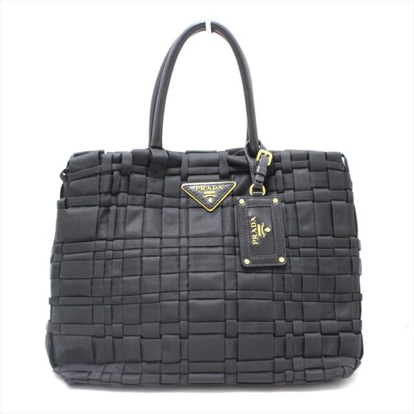 38041827 1 Prada Handbag Braided Black