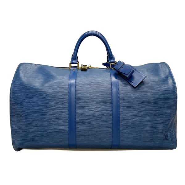 38042968 1 Louis Vuitton Keepall 50 Bag Leather Toledo Blue